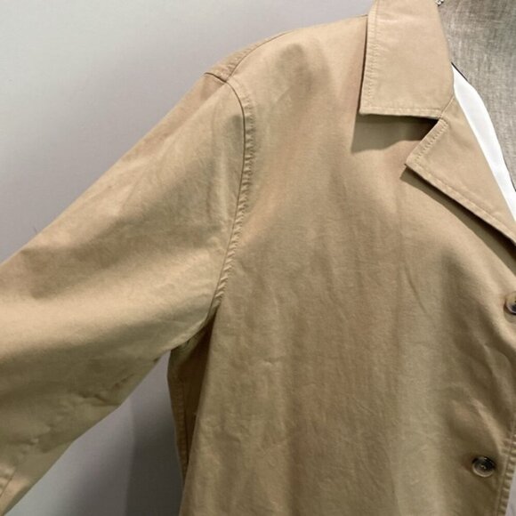Zara Tan Trench Jacket Size Xlarge - Picture 8 of 16